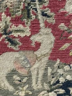 Pamono Antique Fire Screen with Tapestry><noscript><img width=