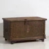 Pamono Antique Floral Carved Chest, 1820s> Trunks Crates & Baskets