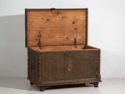 Pamono Antique Floral Carved Chest, 1820s><noscript><img width=