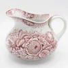 Best Pamono Antique Floral Terre De Fer Pitcher from St. Amand, France, 1890s