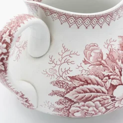 Best Pamono Antique Floral Terre De Fer Pitcher from St. Amand, France, 1890s