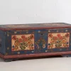 Pamono Antique Folk Art Chest, 1870s> Trunks Crates & Baskets