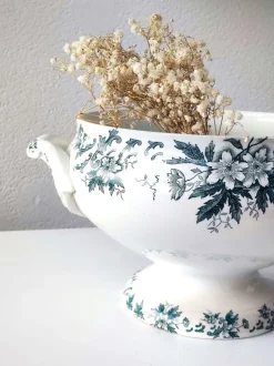 Outlet Pamono Antique French Anémone Soup Bowl from Saint Amand, 1890s