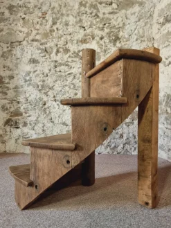 Hot Pamono Antique French Architectural Spiral Staircase Segment in Oak, Early 19th Century
