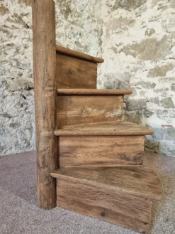 Hot Pamono Antique French Architectural Spiral Staircase Segment in Oak, Early 19th Century