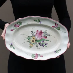 Clearance Pamono Antique French Art Nouveau Platter from Lunéville, Early 20th Century