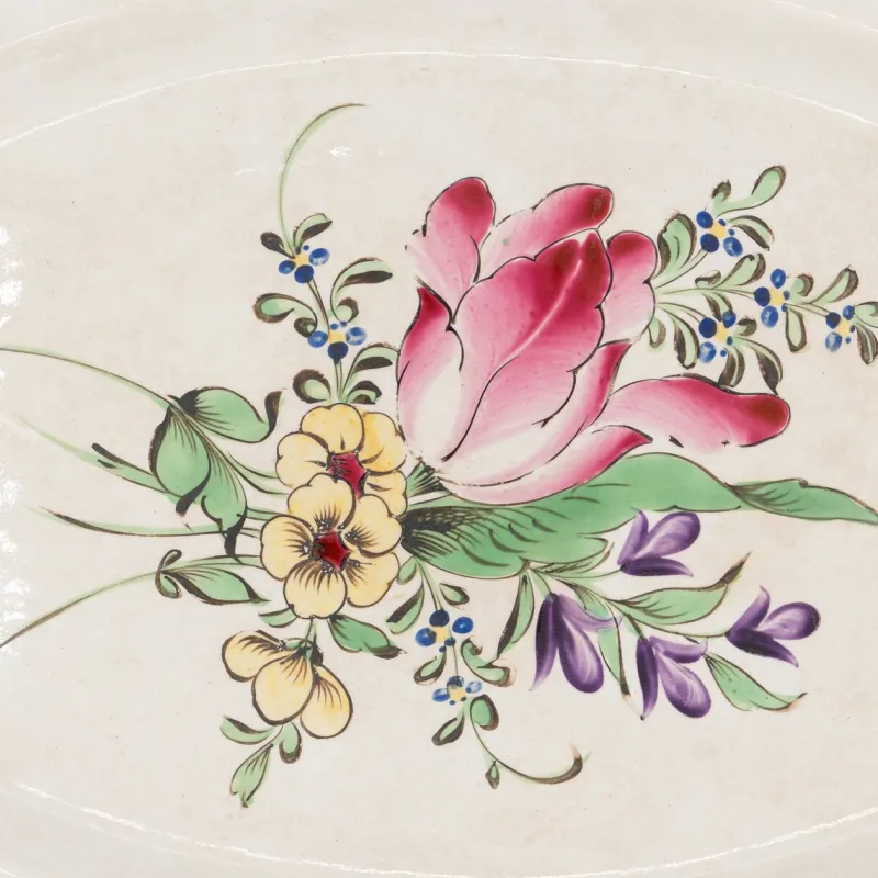 Clearance Pamono Antique French Art Nouveau Platter from Lunéville, Early 20th Century