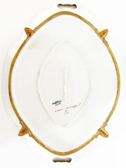 Pamono Antique French Blue Limoges Tray, 1890s><noscript><img width=