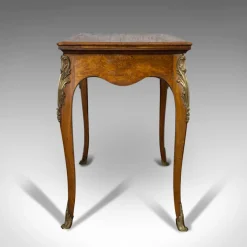 Pamono Antique French Burr Walnut Fold Over Card Table, 1870s><noscript><img width=