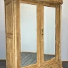 Pamono Antique French Carved Oak Wardrobe with Mirror and Drawers> Cabinets & Wardrobes