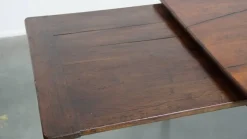Pamono Antique French Cherry Dining Table with a Large Extendable Top and a Drawer><noscript><img width=
