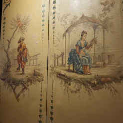 Clearance Pamono Antique French Chinoiseries Screen, Set of 2