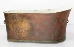 Pamono Antique French Copper Bathtub, 1890><noscript><img width=