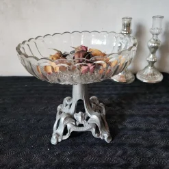 Pamono Antique French Crystal Compotier from La Samaritaine, Paris, France, Late 19th Century> Bowls