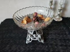 Pamono Antique French Crystal Compotier from La Samaritaine, Paris, France, Late 19th Century><noscript><img width=