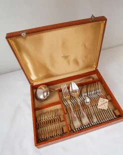 Online Pamono Antique French Cutlery Coquille by Cailar Bayard, 1920s, Set of 37