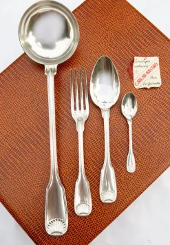 Online Pamono Antique French Cutlery Coquille by Cailar Bayard, 1920s, Set of 37