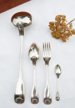 Online Pamono Antique French Cutlery Coquille by Cailar Bayard, 1920s, Set of 37