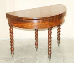 Outlet Pamono Antique French Demi Lune Extendable Games Table, 1800