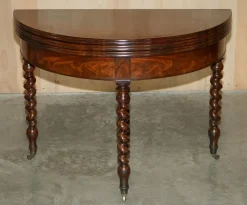 Outlet Pamono Antique French Demi Lune Extendable Games Table, 1800