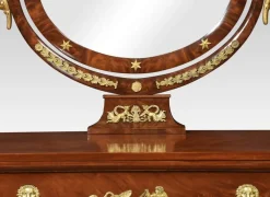 New Pamono Antique French Empire Dressing Table in Mahogany