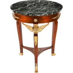 Pamono Antique French Empire Marble and Ormolu Occasional Table, 19th Century> Coffee & Side Tables