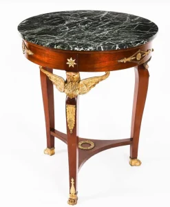 Pamono Antique French Empire Marble and Ormolu Occasional Table, 19th Century> Coffee & Side Tables