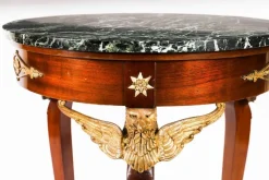Pamono Antique French Empire Marble and Ormolu Occasional Table, 19th Century><noscript><img width=