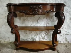 Pamono Antique French Empire Napoleon III Console Table in Mahogany, 1860> Console Tables