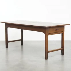 Clearance Pamono Antique French Farm Chestnut Dining Table with Drawers, Early 19th Century