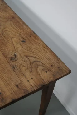 New Pamono Antique French Farmhouse Elm Dining Table, 19th Century