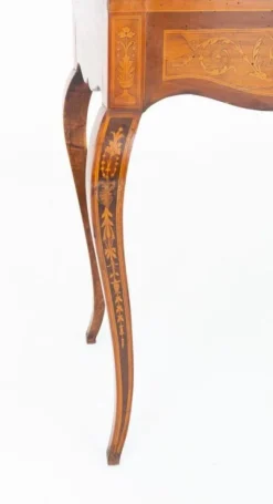 Hot Pamono Antique French Game Table with Marquetry Inlay, 1880