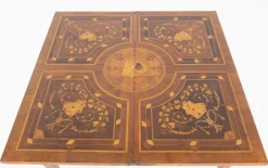 Hot Pamono Antique French Game Table with Marquetry Inlay, 1880