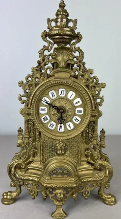 Pamono Antique French Gilt Bronze Mantel Clock> Clocks