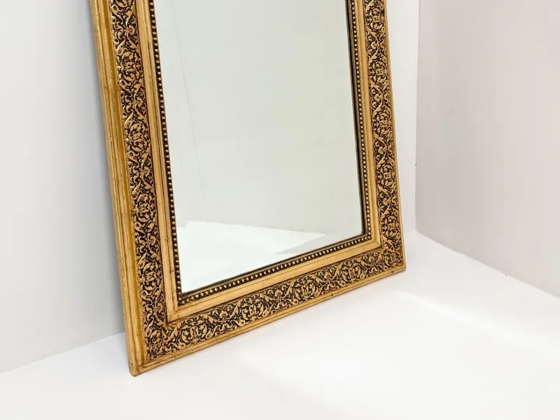 Hot Pamono Antique French Giltwood Wall Mirror with Bird and Laurel Crest, 19th Century