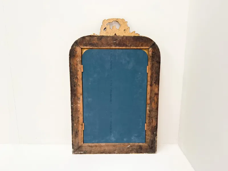 Hot Pamono Antique French Giltwood Wall Mirror with Bird and Laurel Crest, 19th Century