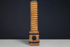 Pamono Antique French Grape Press Screw Pedestal with Patina, 1850> Pedestals And Columns
