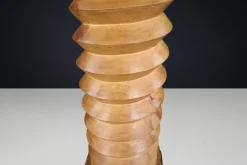 Pamono Antique French Grape Press Screw Pedestal with Patina, 1850><noscript><img width=