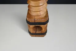Pamono Antique French Grape Press Screw Pedestal with Patina, 1850><noscript><img width=