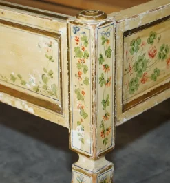 New Pamono Antique French Hand Painted Bed Frame in Oak Pine Slats