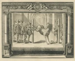 Pamono Antique French King Louis XIII with Other Figures and a Horse, 1625> Posters