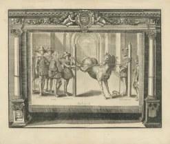Pamono Antique French King Louis XIII with Other Figures and a Horse, 1625> Posters