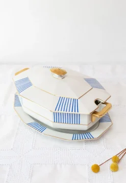 Online Pamono Antique French Limoges Lanternier Porcelain Tureen with Dish, 1920, Set of 2