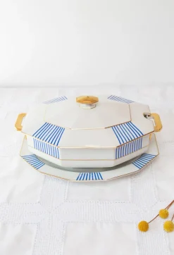 Online Pamono Antique French Limoges Lanternier Porcelain Tureen with Dish, 1920, Set of 2