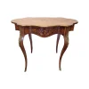 Pamono Antique French Louis XV Style Table with Drawer, 1800s> Coffee & Side Tables