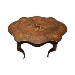 Pamono Antique French Louis XV Style Table with Drawer, 1800s> Coffee & Side Tables