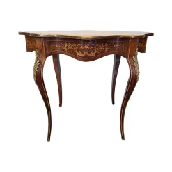 Pamono Antique French Louis XV Style Table with Drawer, 1800s><noscript><img width=