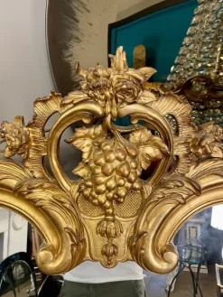 Clearance Pamono Antique French Louis XV Style Gold Gilt Mirror, 1820