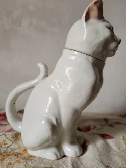 Clearance Pamono Antique French Majolica Cat Absinthe Pitcher by George Dreyfus, 1890s
