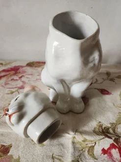 Clearance Pamono Antique French Majolica Cat Absinthe Pitcher by George Dreyfus, 1890s